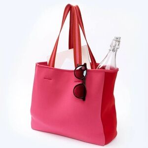 NWT Summersalt The Perfect Beach Tote Hibiscus & Lava